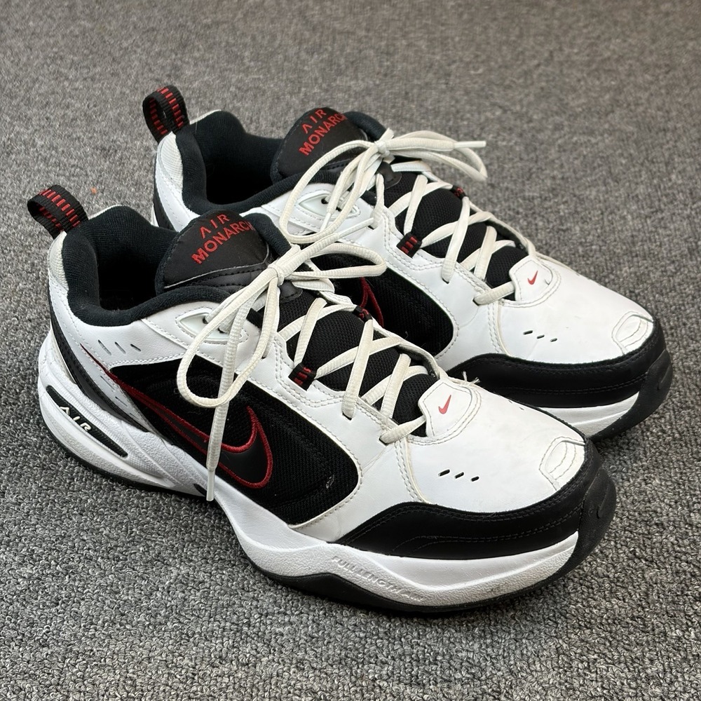 Nike Air Monarch IV Men's Size 12 White/Black/Varsity Red 415445-101
